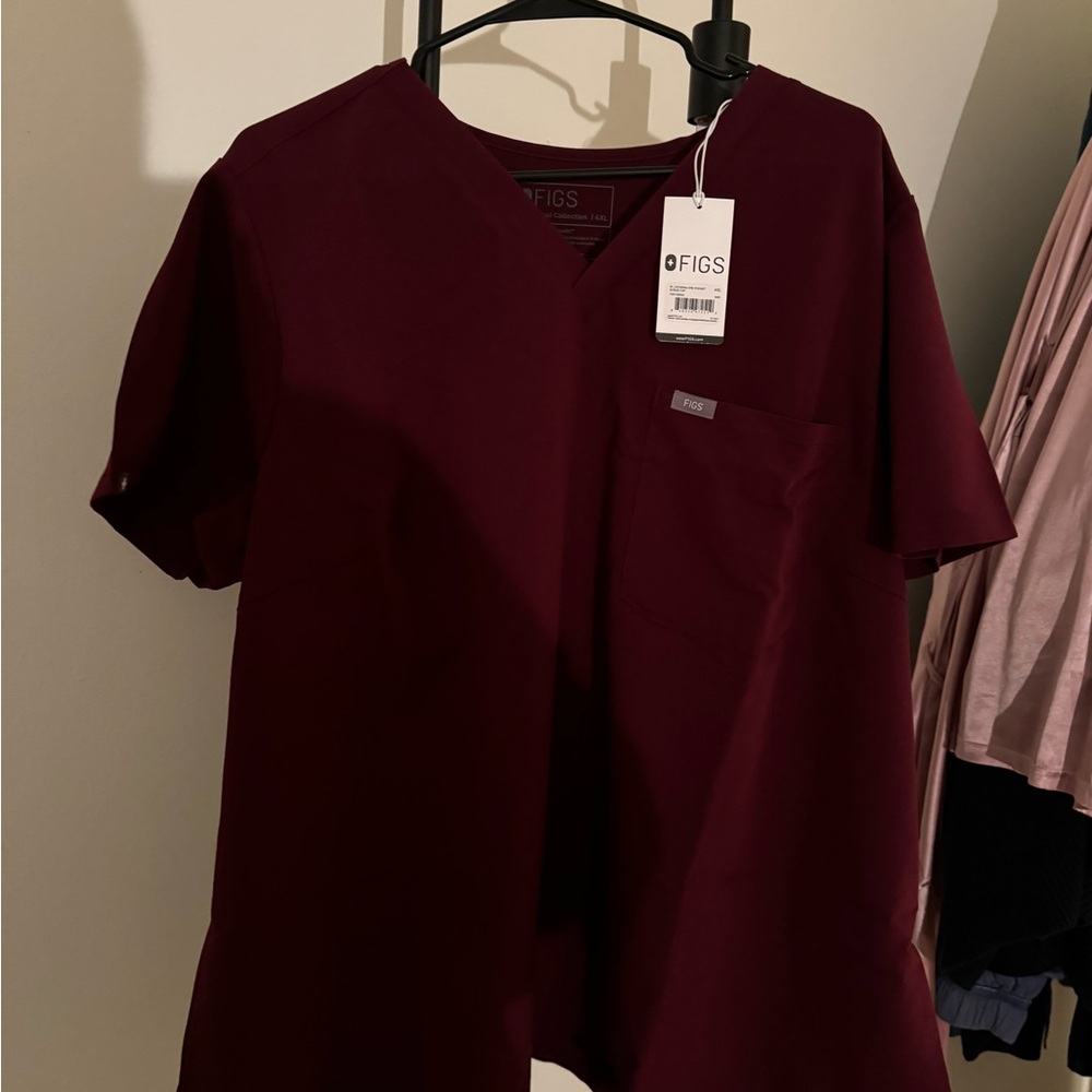 Figs Catarina One Pocket Scrub Top, Size 4XL